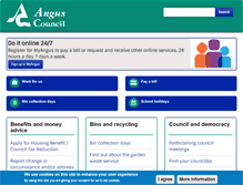Tablet Screenshot of angus.gov.uk